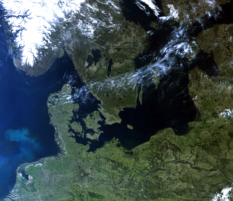 As one of its first images, the Copernicus Sentinel-3B 