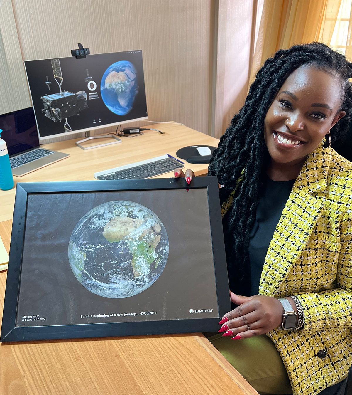 Sarah Kimani in her office 